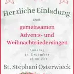 gemeinsames Advents- und Weihnachtsliedersingen