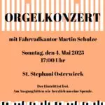 Orgelkonzert mit Fahrradkantor Martin Schulze